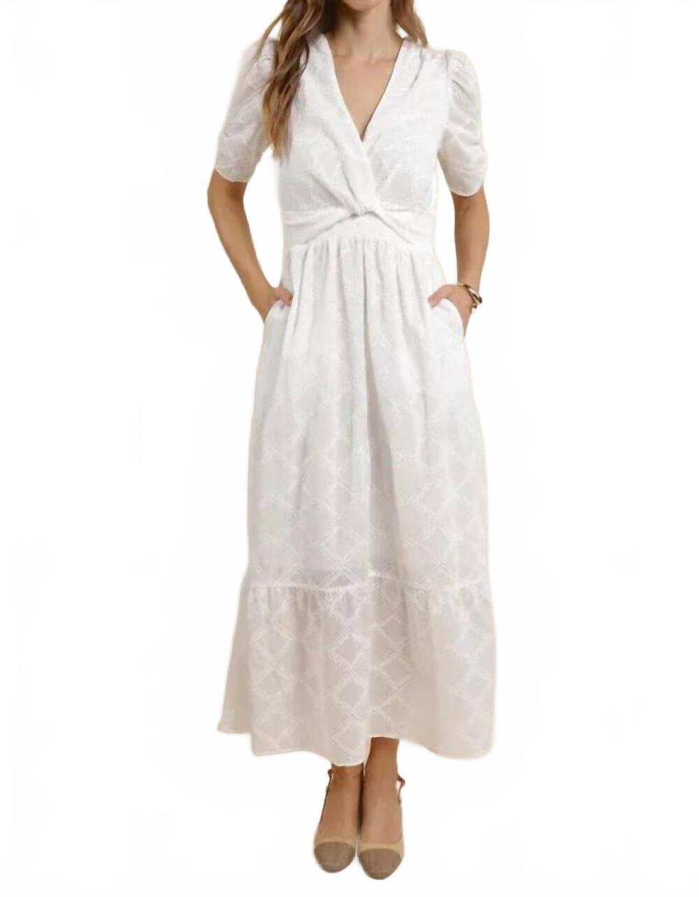 NEW SAGE THE LABEL sunlit path twist front maxi dress in white